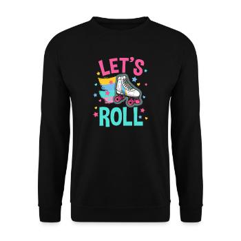 Rollschuhlaufen Rollschuh - Unisex Pullover - Schwarz - Vorne - Alina (178cm) & Michal (187cm)