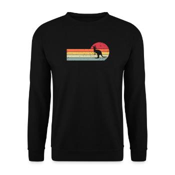 Kangaroo - Unisex Sweatshirt - black - Front - Alina (178cm) & Michal (187cm)