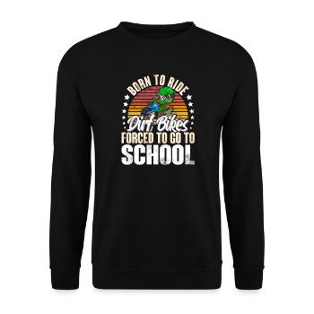 Motocross - Unisex Sweatshirt - black - Front - Alina (178cm) & Michal (187cm)