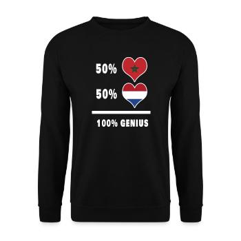 Le Maroc et les Pays-Bas ingénieux / Cadeau - Sweat-shirt Unisexe - noir - Devant - Alina (178cm) & Michal (187cm)