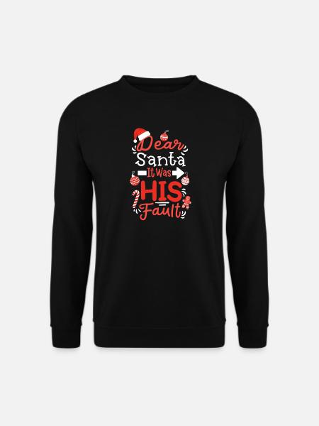 Weihnachten lieber Weihnachtsmann Paare - Unisex Pullover - Schwarz
