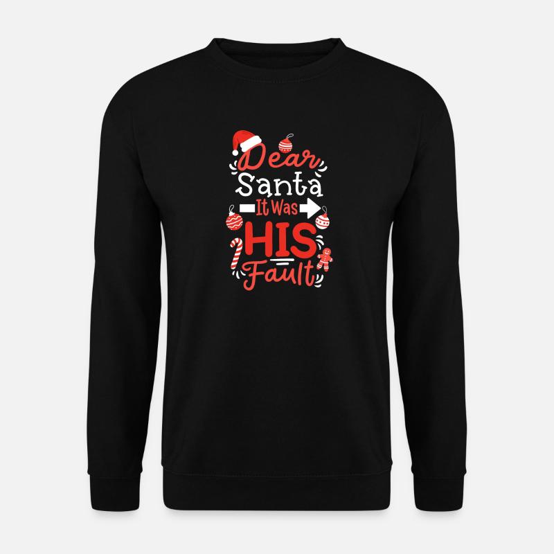 Weihnachten lieber Weihnachtsmann Paare - Unisex Pullover - Schwarz