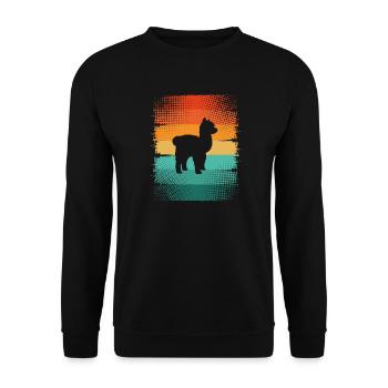 Alpaka - Unisex Pullover - Schwarz - Vorne - Alina (178cm) & Michal (187cm)