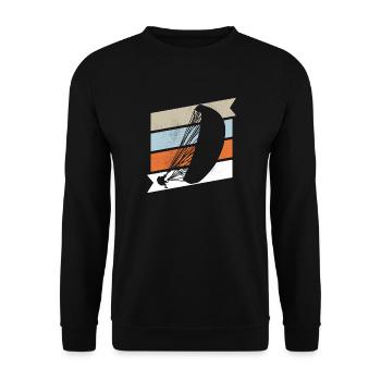 Paragliding Paraglider Pilot Vintage - Unisex Sweatshirt - black - Front - Alina (178cm) & Michal (187cm)