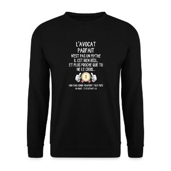 L''Avocat Parfait n'est pas un Mythe - Humour - Sweat-shirt Unisexe - noir - Devant - Alina (178cm) & Michal (187cm)