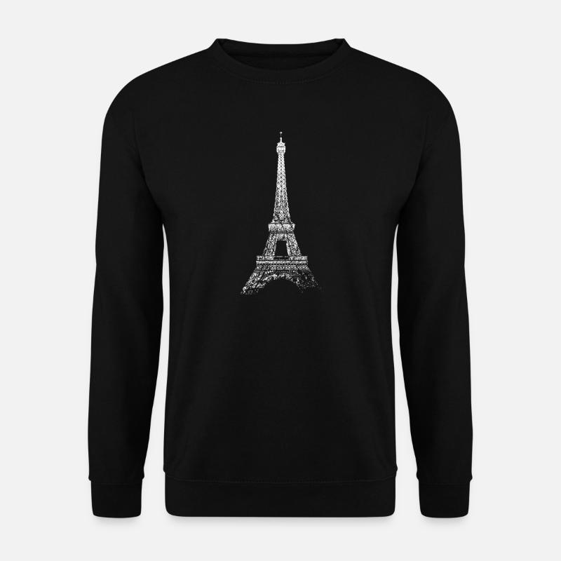 Paris Eiffelturm Vintage Skyline I Love Frankreich - Unisex Pullover - Schwarz