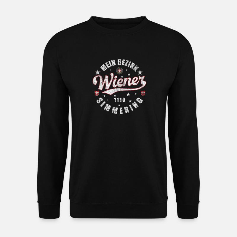 Ein echter Wiener Mein Bezirk 1110 Simmering - Unisex Pullover - Schwarz