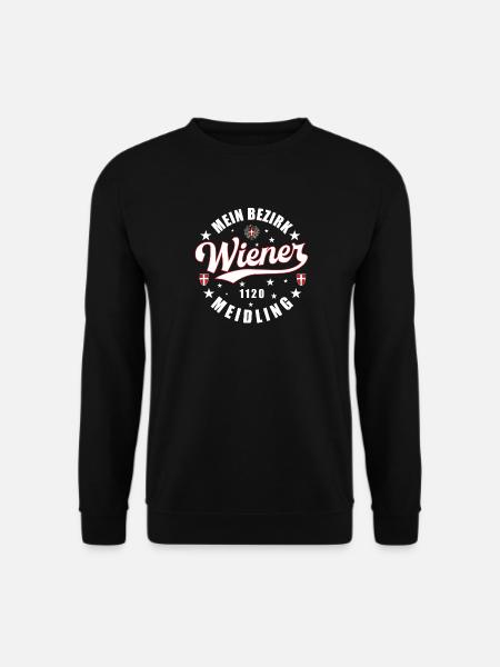 Ein echter Wiener Mein Bezirk 1120 Meidling - Unisex Pullover - Schwarz