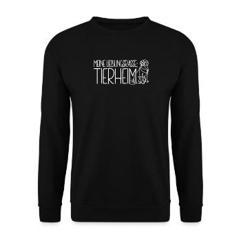 Meine Lieblingsrasse Tierheim Tierschutz Hund - Unisex Pullover - Schwarz - Vorne - Alina (178cm) & Michal (187cm)