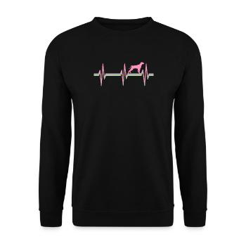 Weimaraner Weimaraner Besitzer - Unisex Pullover - Schwarz - Vorne - Alina (178cm) & Michal (187cm)