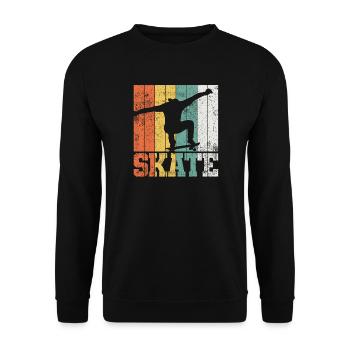 Skateboarden Skateboarder - Unisex Pullover - Schwarz - Vorne - Alina (178cm) & Michal (187cm)
