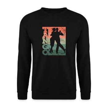 Tango Argentino Rétro Vintage Tango Vals Danse - Sweat-shirt Unisexe - noir - Devant - Alina (178cm) & Michal (187cm)