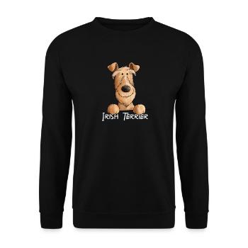 Irish Terrier Dog I Race de chien - Sweat-shirt Unisexe - noir - Devant - Alina (178cm) & Michal (187cm)