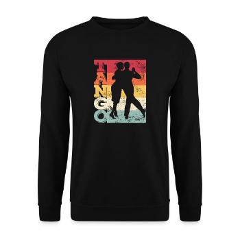 Tango Argentino Rétro Vintage Tango Vals Danse - Sweat-shirt Unisexe - noir - Devant - Alina (178cm) & Michal (187cm)