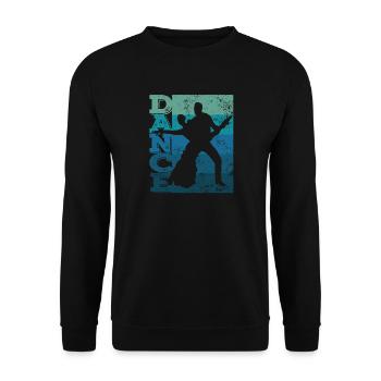 Paartanz Turniertanz Lateinamerikanisch Vintage - Unisex Pullover - Schwarz - Vorne - Alina (178cm) & Michal (187cm)