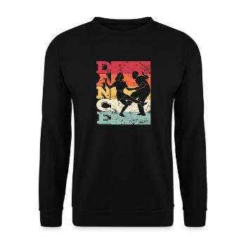 Boogie Woogie Swing Dancing Retro Colors Vintage - Sweat-shirt Unisexe - noir - Devant - Alina (178cm) & Michal (187cm)