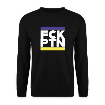 FCK PTN Peace for Ukraine & Europe - Unisex Sweatshirt - black - Front - Alina (178cm) & Michal (187cm)