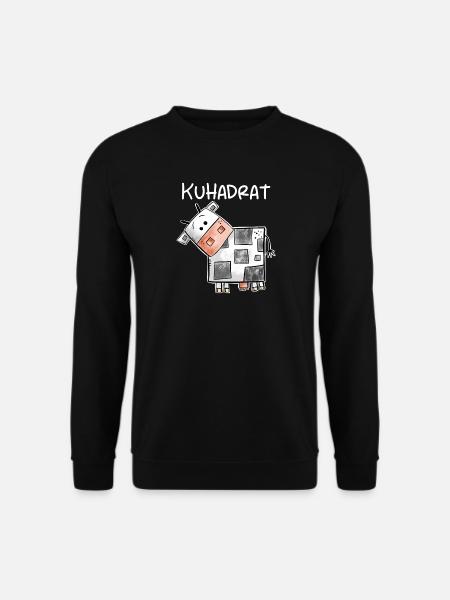 Kuhdrat Kuh I Kuh Wortspiel Quadrat Viereck - Unisex Pullover - Schwarz