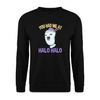 Halo Halo Philippinen philippinisches Essen Kawaii - Unisex Pullover - Schwarz - Vorne - Alina (178cm) & Michal (187cm)