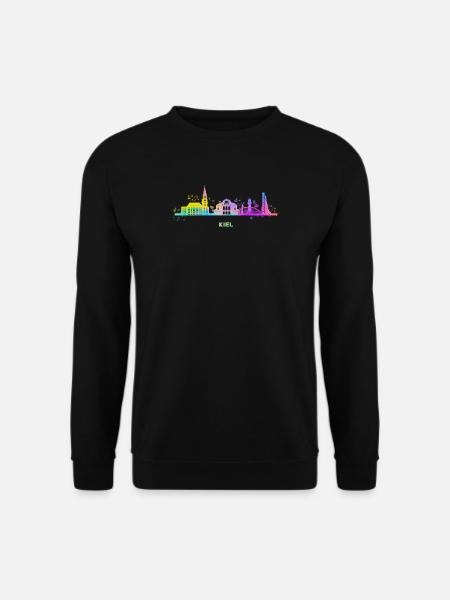 Kiel Skyline Bunt Kieler Norddeutschland - Unisex Pullover - Schwarz