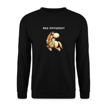 Lustiges Pferd Als Biene I Pferde Spruch - Unisex Pullover - Schwarz - Vorne - Alina (178cm) & Michal (187cm)