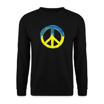 Peace for Ukraine - Unisex Sweatshirt - black - Front - Alina (178cm) & Michal (187cm)