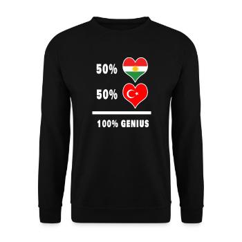 Le Kurdistan et la Turquie Génial / actuels - Sweat-shirt Unisexe - noir - Devant - Alina (178cm) & Michal (187cm)