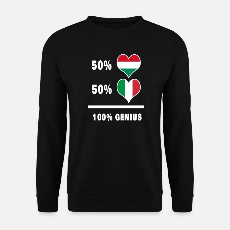 Italy and Hungary genius / present - Unisex Sweatshirt - black
