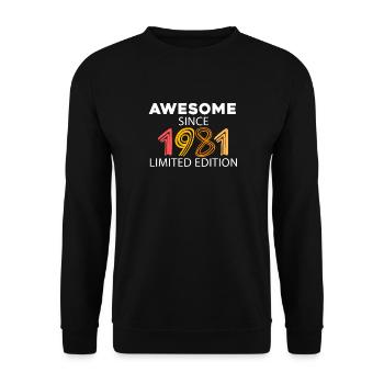Fantastique depuis 1981 - né en 1981 - Sweat-shirt Unisexe - noir - Devant - Alina (178cm) & Michal (187cm)