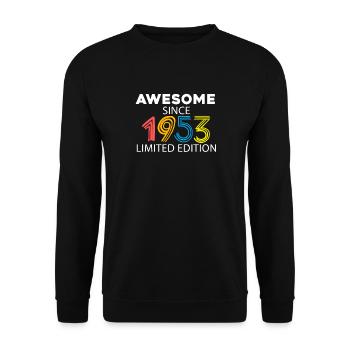 Fantastic since 1953 - born in 1953 - Unisex Sweatshirt - black - Front - Alina (178cm) & Michal (187cm)