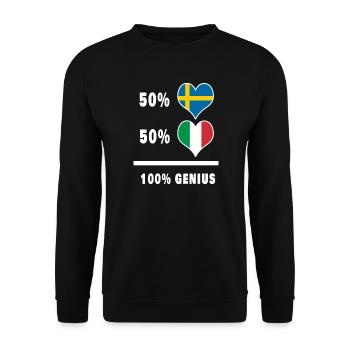 Italie et Suède Génie / present - Sweat-shirt Unisexe - noir - Devant - Alina (178cm) & Michal (187cm)