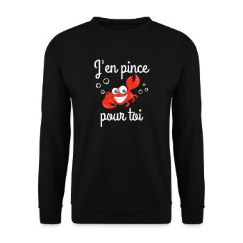 I pinch for you, declaration of love - Unisex Sweatshirt - black - Front - Alina (178cm) & Michal (187cm)