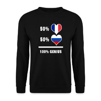 La France et la Russie génie / présent - Sweat-shirt Unisexe - noir - Devant - Alina (178cm) & Michal (187cm)