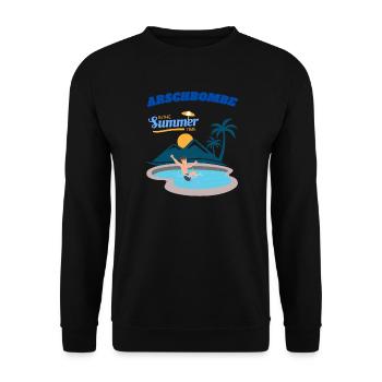Summer paradise pool area - Unisex Sweatshirt - black - Front - Alina (178cm) & Michal (187cm)