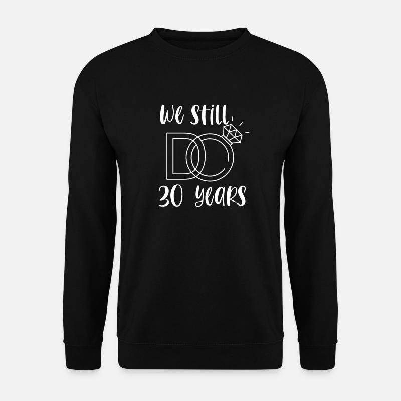 30th Wedding Anniversary Couples Pearls Wedding Gift - Unisex Sweatshirt - black