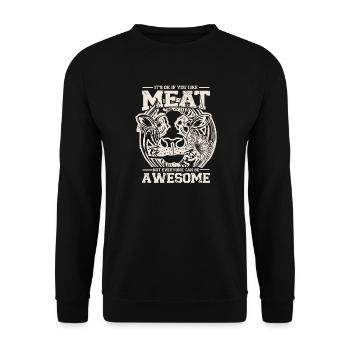 Vegetarian Life Vaitarian Vegan - Unisex Sweatshirt - black - Front - Alina (178cm) & Michal (187cm)
