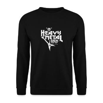 Heavy Metal Funny - Unisex Pullover - Schwarz - Vorne - Alina (178cm) & Michal (187cm)