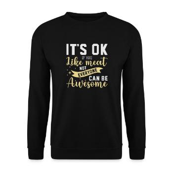 Vegetarian Fast Food Vegan - Unisex Sweatshirt - black - Front - Alina (178cm) & Michal (187cm)