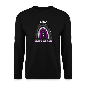 Happy Pride Month Asexual Boho Regenbogen - Unisex Pullover - Schwarz - Vorne - Alina (178cm) & Michal (187cm)