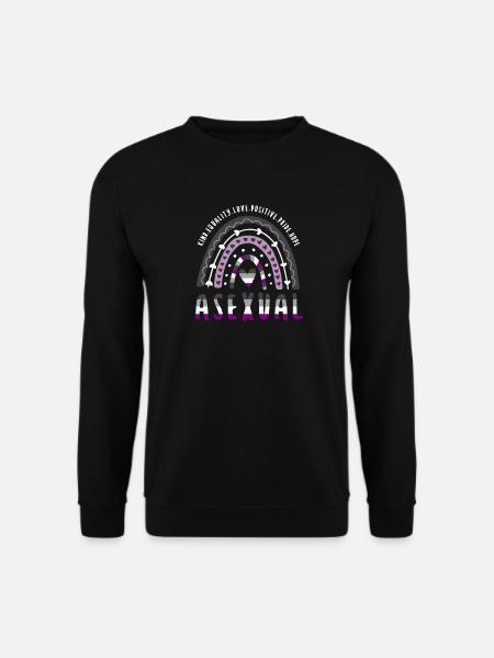 Asexueller Spruch Asexual Pride Ace Rainbow - Unisex Pullover - Schwarz