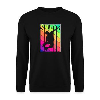 Skateboard - Skate - Sweat-shirt Unisexe - noir - Devant - Alina (178cm) & Michal (187cm)