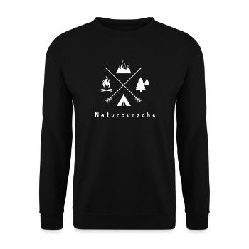Camper Naturbursche - Unisex Pullover - Schwarz - Vorne - Alina (178cm) & Michal (187cm)