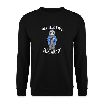 Anti Stress Tasse für Tierärzte - Unisex Pullover - Schwarz - Vorne - Alina (178cm) & Michal (187cm)