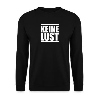 Keine Lust Null Bock Ohne Motivation Müde Faultier - Unisex Pullover - Schwarz - Vorne - Alina (178cm) & Michal (187cm)