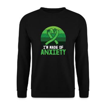 I'm Made Of Anxiety Mental Health - Unisex Sweatshirt - black - Front - Alina (178cm) & Michal (187cm)