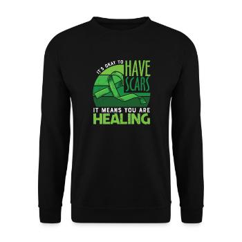 Mental Health Awareness - Unisex Sweatshirt - black - Front - Alina (178cm) & Michal (187cm)