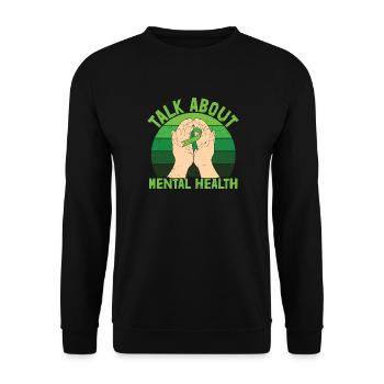 Talk About Mental Health - Unisex Sweatshirt - black - Front - Alina (178cm) & Michal (187cm)