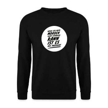 Alkohol Saufspruch Malle Party - Unisex Pullover - Schwarz - Vorne - Alina (178cm) & Michal (187cm)