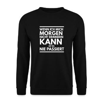Junggesellenabschied Malle Party - Unisex Pullover - Schwarz - Vorne - Alina (178cm) & Michal (187cm)
