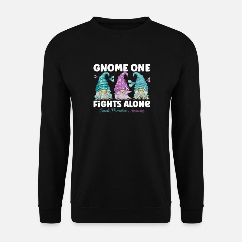 Gnome One Fights Suicide Prevention - Unisex Pullover - Schwarz